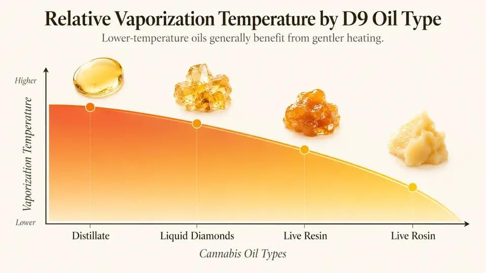 Comportement relatif de vaporisation