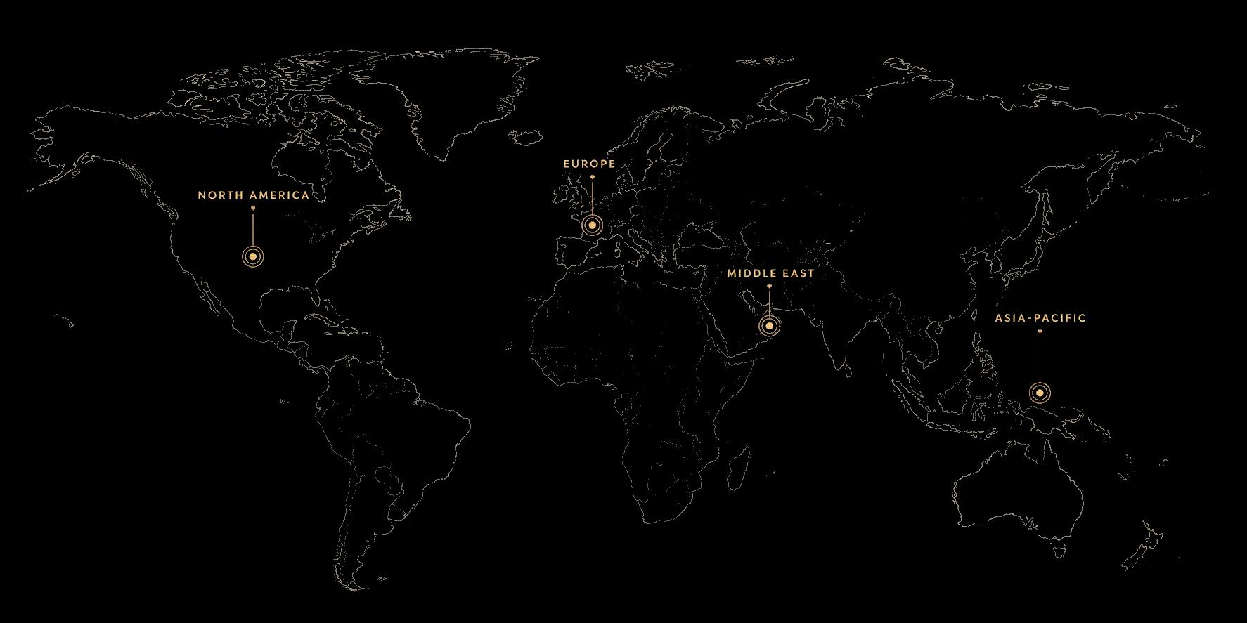 Editorial world map showing ClearVape partner regions