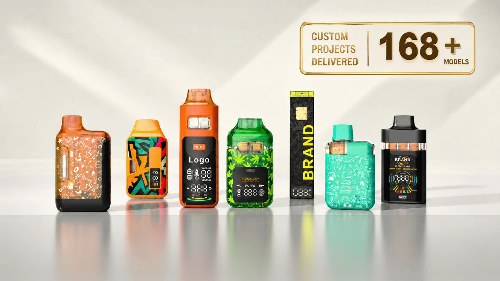 Cannabis vape hardware lineup across cartridges and AIO devices