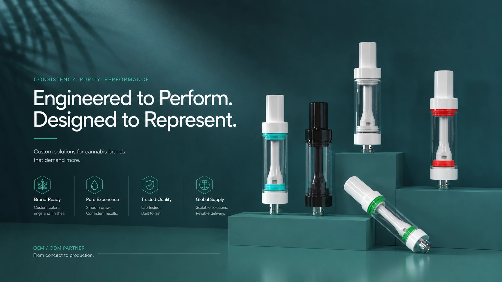 Brand-ready 510 cartridges with custom color rings