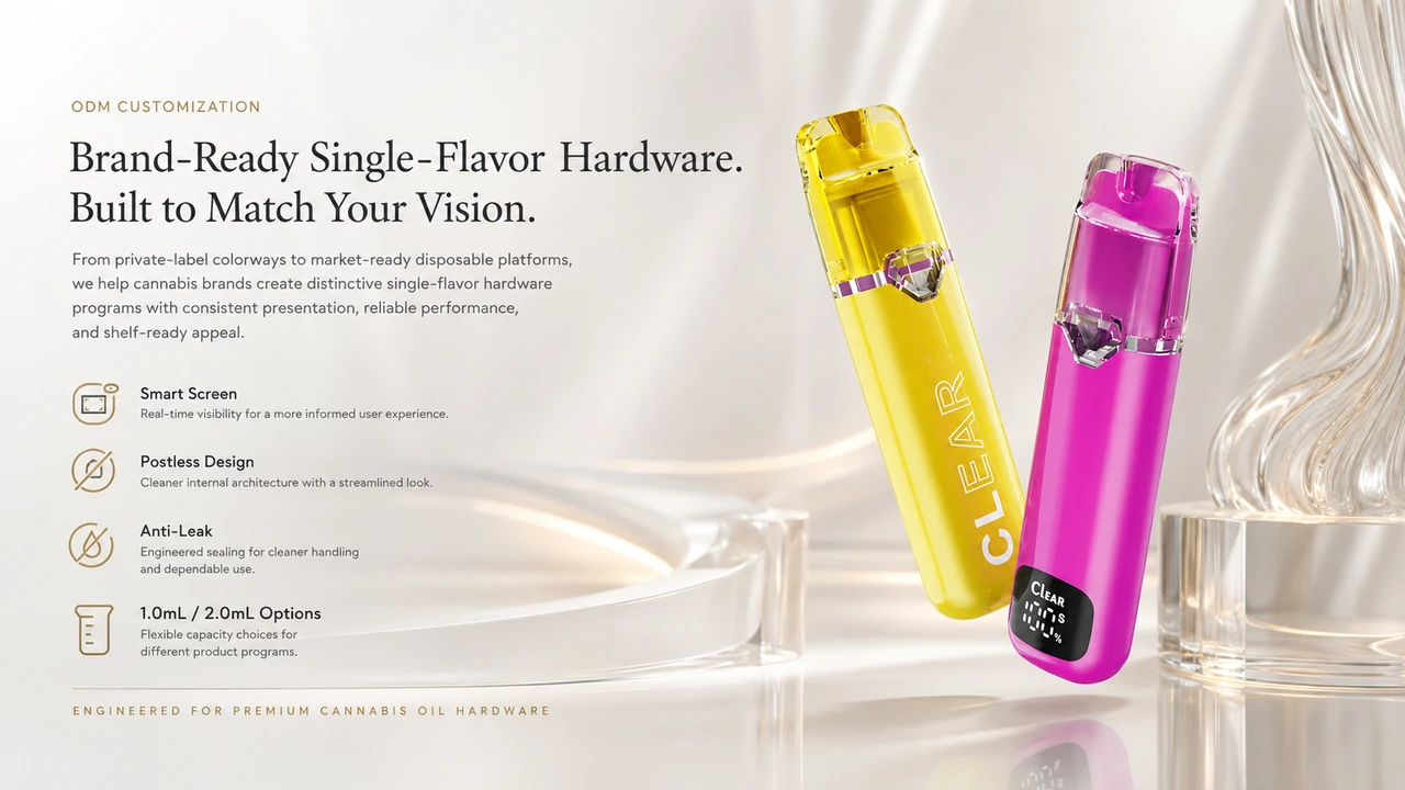 Brand-ready single-flavor cannabis vaporizer hardware