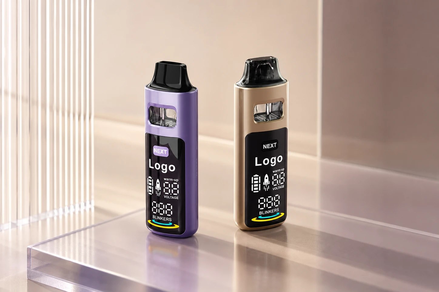 Dual-tank stick cannabis hardware with smart display