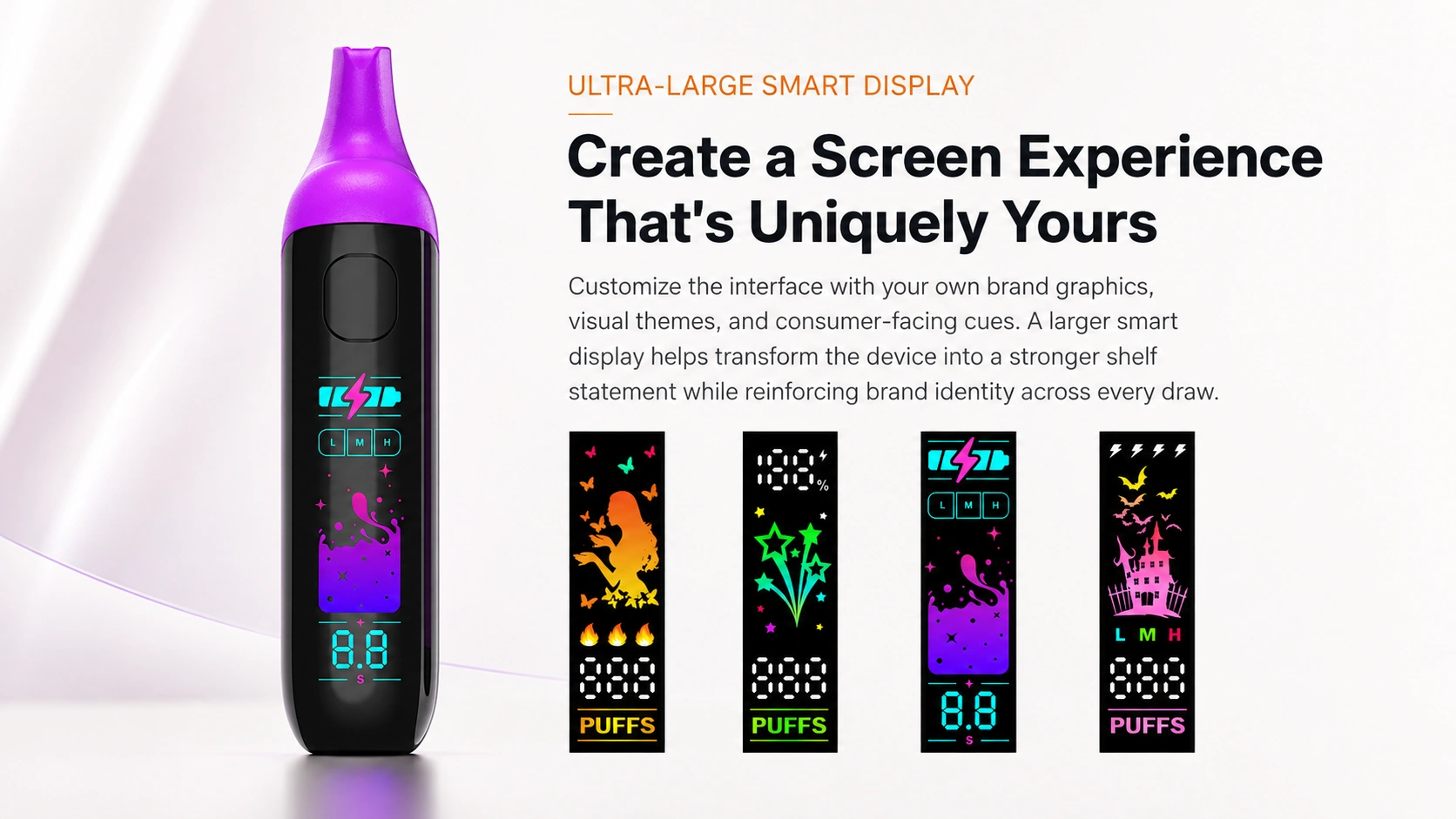 Graffiti smart display customization for cannabis hardware