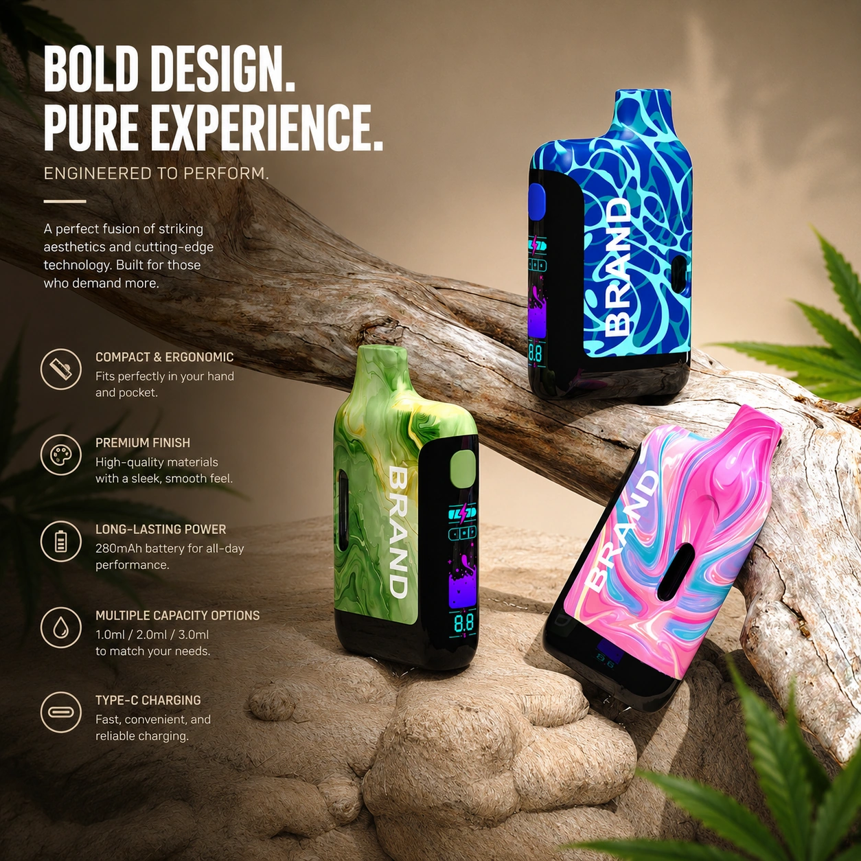 Bold Design cannabis vape hardware design concept