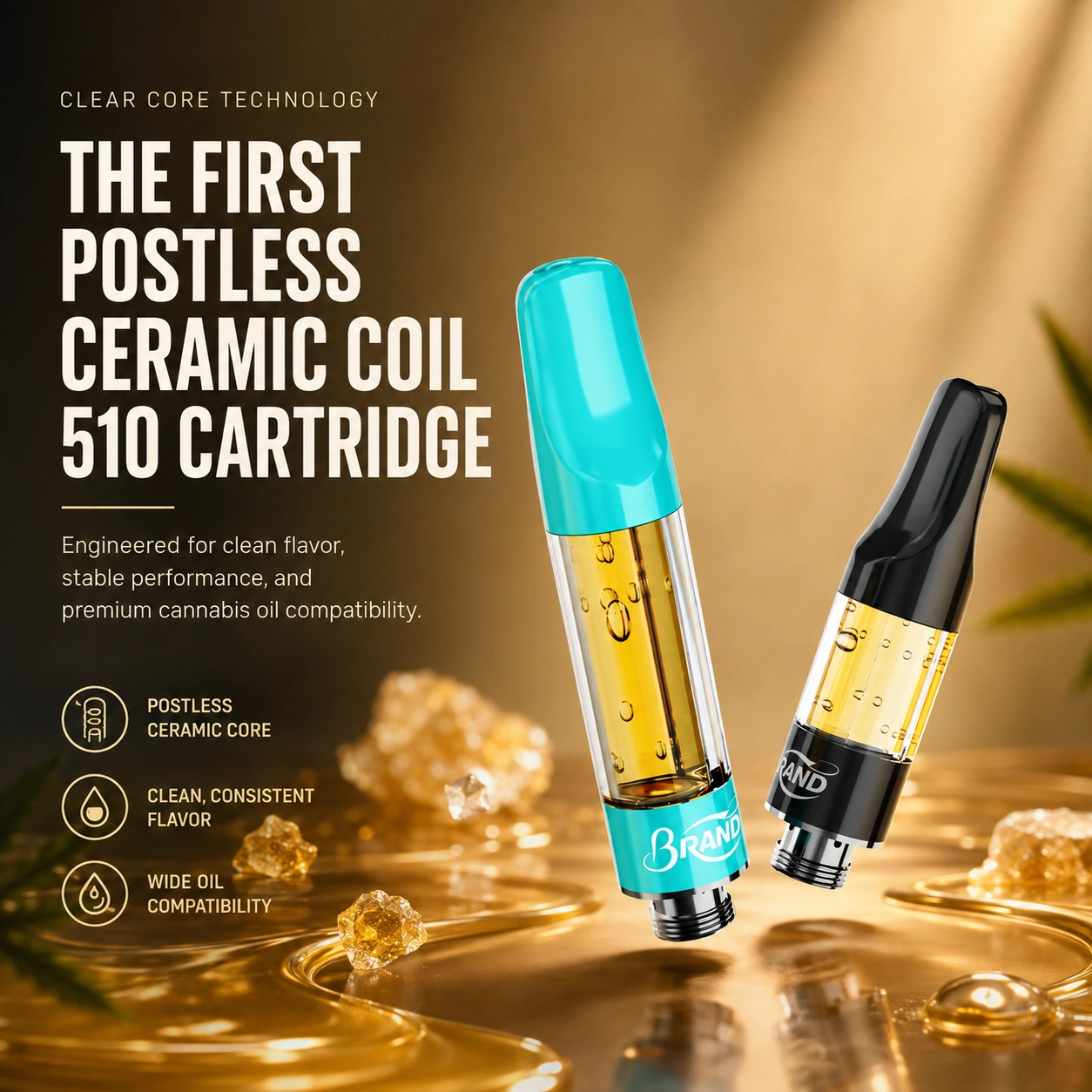 Clear Core 510 cannabis vape hardware design concept