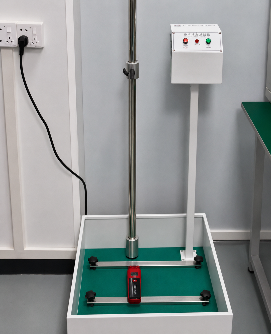 Drop test equipment for vape hardware reliability